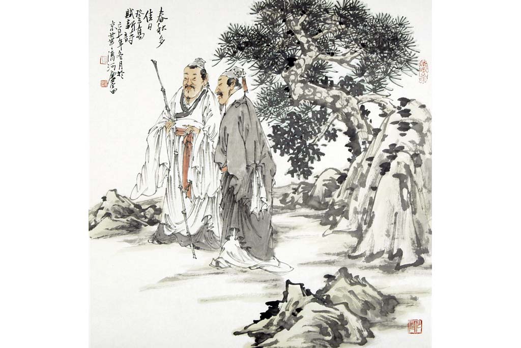 中国书画名人榜 - 作品展示 -陶渊明诗意图
