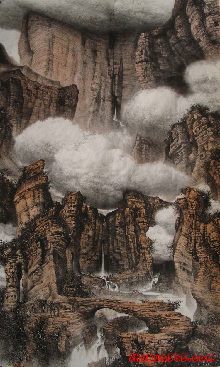心隐山中400×200cm 2007年